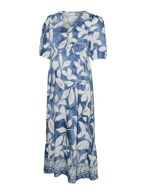 MAMALICIOUS MAMALICIOUS Obleka 'MLMALIKKA TESS'  moder denim / bela