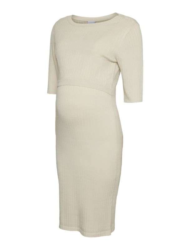 MAMALICIOUS MAMALICIOUS Pletena obleka 'MLNEWSIV JUNE'  bež