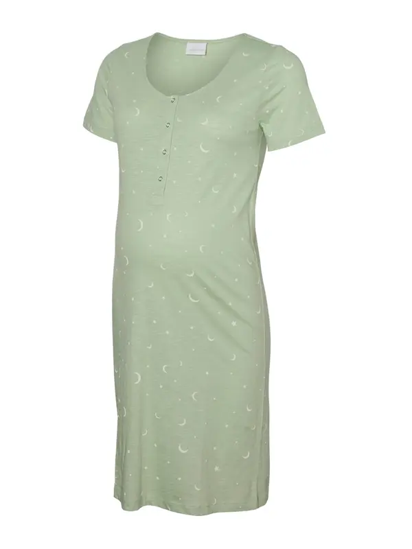 MAMALICIOUS MAMALICIOUS Spalna srajca  pastelno zelena / off-bela