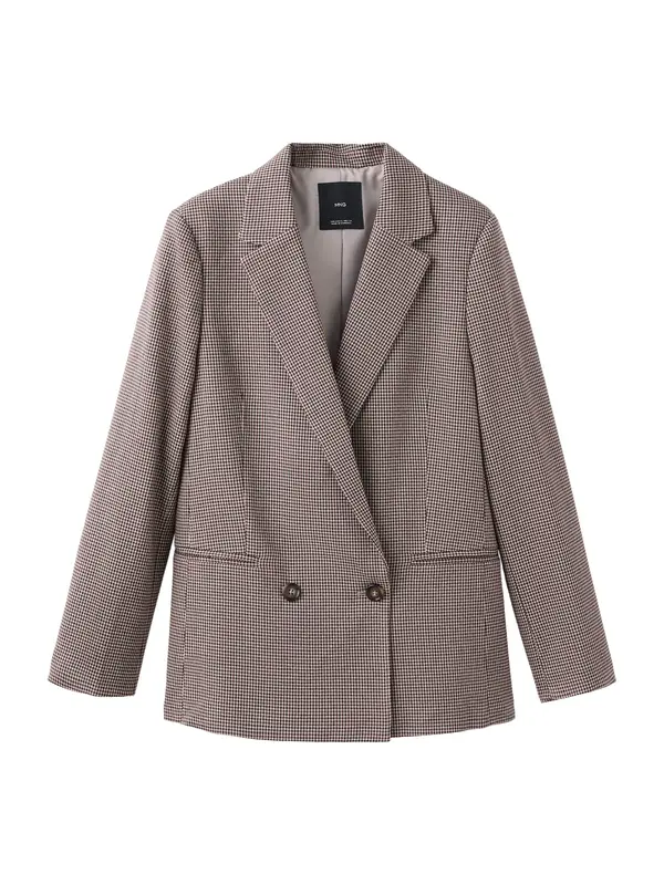 MANGO MANGO Blazer 'Charlott'  bež / bordo / črna