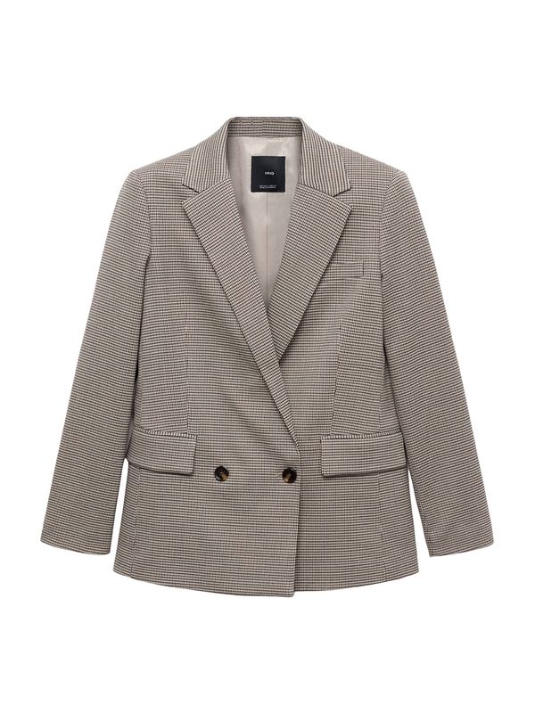 MANGO MANGO Blazer 'CHARLOTT'  marine / kapučino / temno rjava / rdeča