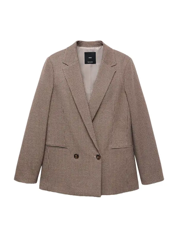 MANGO MANGO Blazer 'CHARLOTT'  rjava / bordo / črna