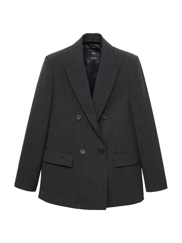 MANGO MANGO Blazer 'Irise'  antracit / svetlo siva