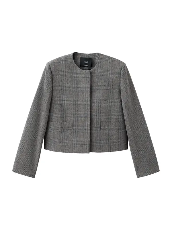 MANGO MANGO Blazer 'LOUIS'  temno siva / črna