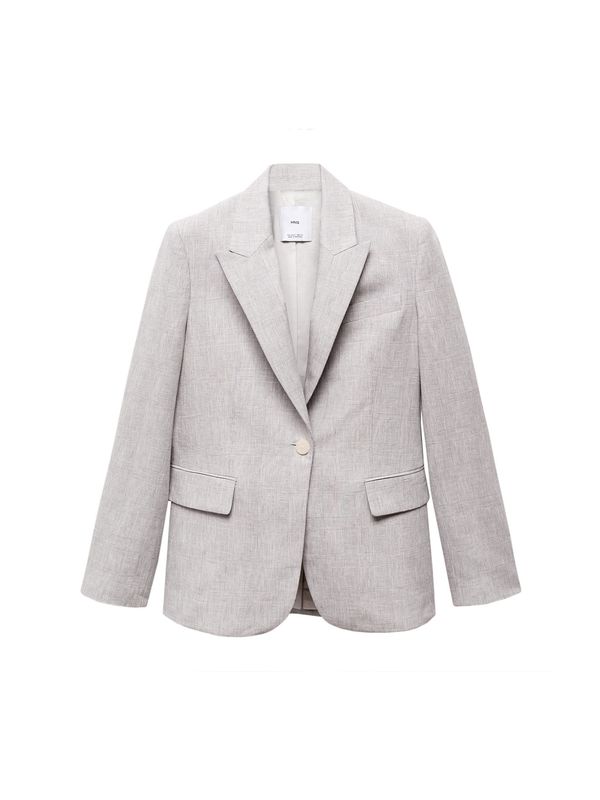 MANGO MANGO Blazer 'Malibu'  siva / bela