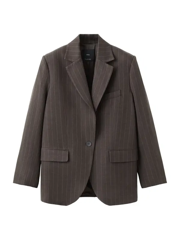 MANGO MANGO Blazer 'VBBALI'  čokolada / svetlo siva