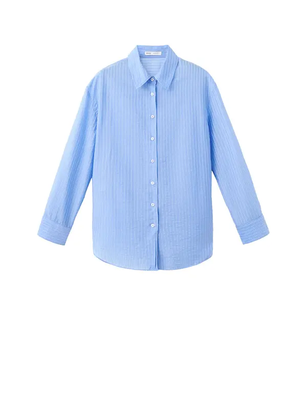 MANGO MANGO Bluza 'BELIZE'  svetlo modra / bela