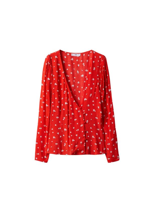 MANGO MANGO Bluza 'Carol'  rdeča / bela