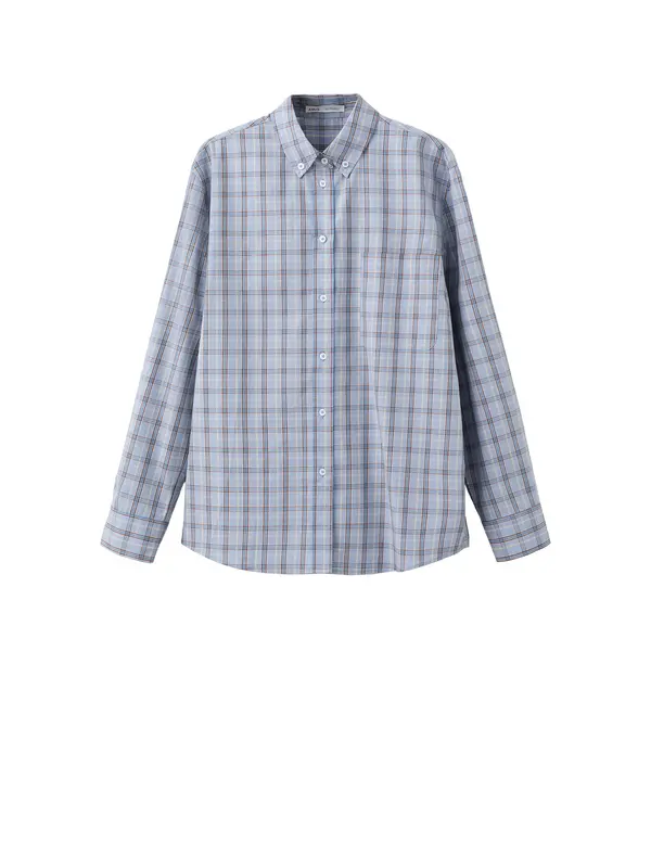 MANGO MANGO Bluza 'CUMIN'  modra / pastelno modra / rjava / bela