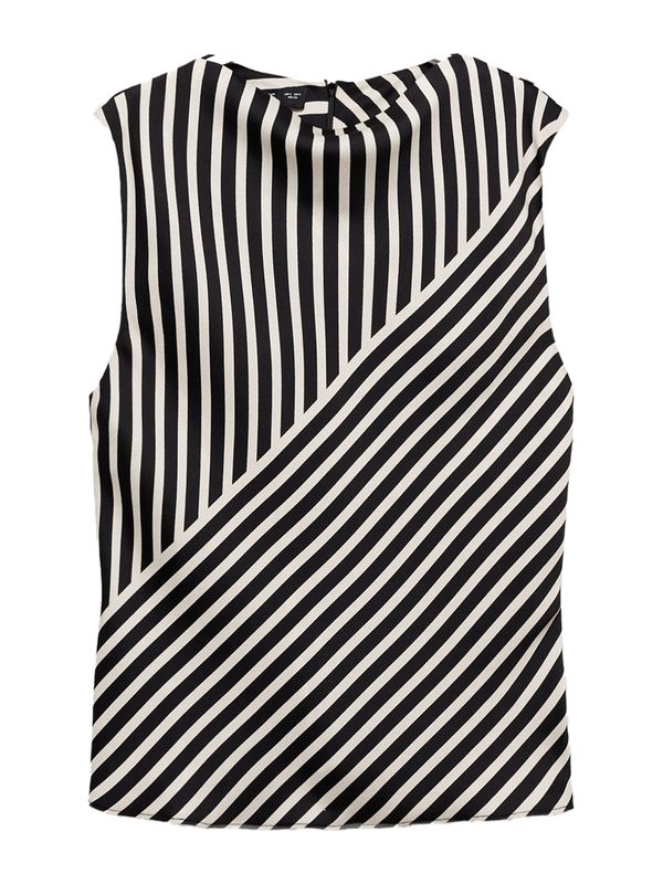 MANGO MANGO Bluza 'Dunia'  črna / bela