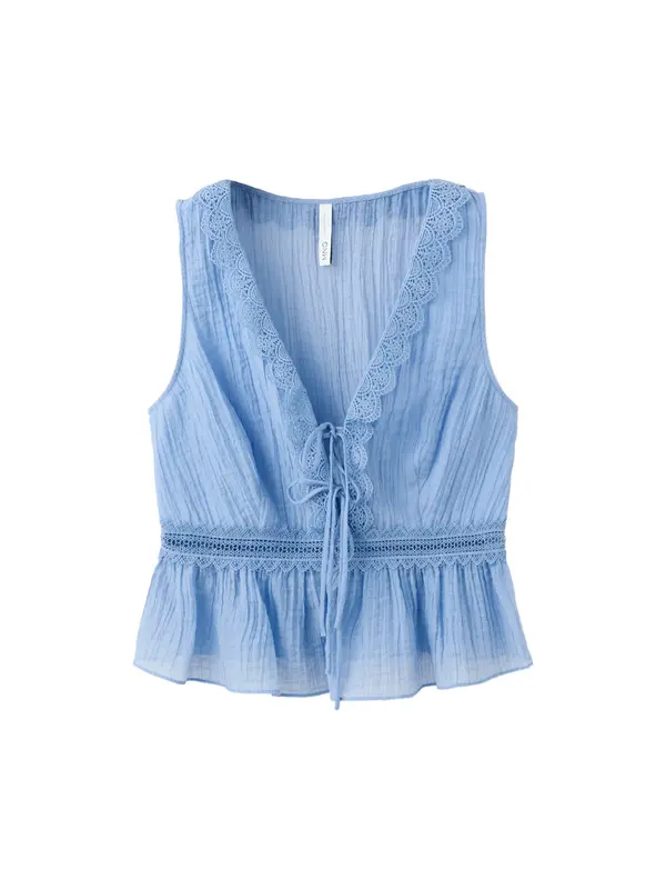 MANGO MANGO Bluza 'ELENA'  nebeško modra