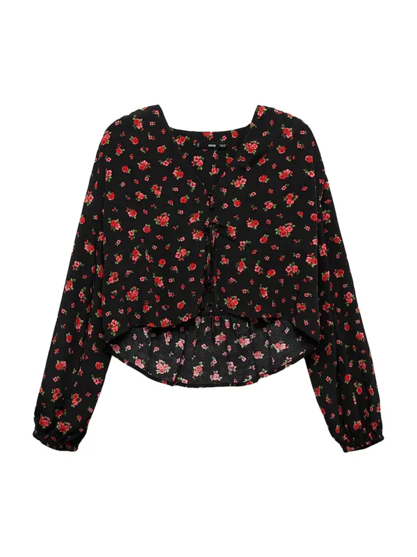 MANGO MANGO Bluza 'GEM'  svetlo zelena / roza / rdeča / črna