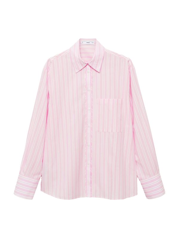 MANGO MANGO Bluza 'HAMBURG'  roza / bela