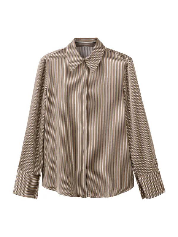 MANGO MANGO Bluza 'IDEALE'  rjava / črna / bela