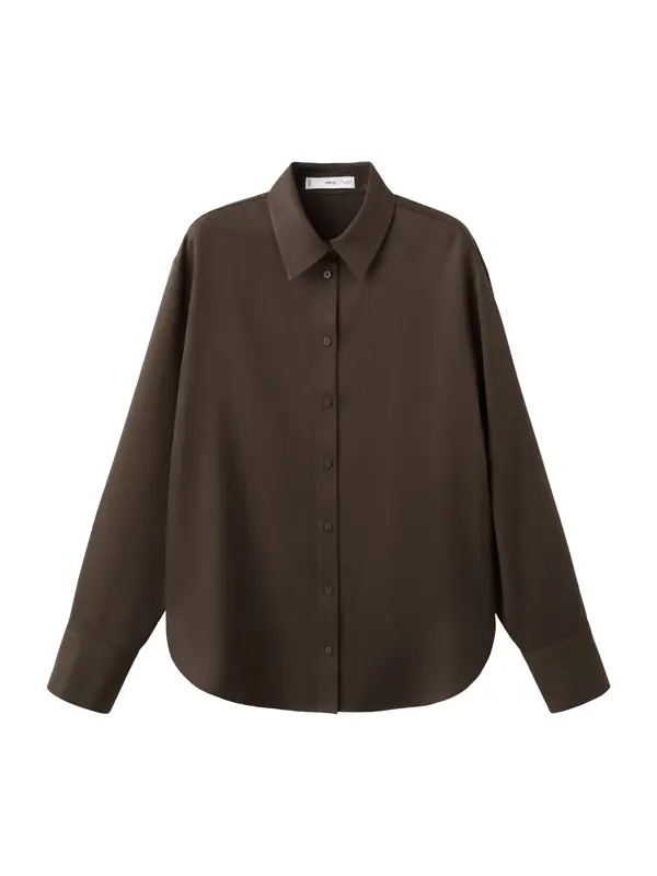 MANGO MANGO Bluza 'LIMA'  temno rjava
