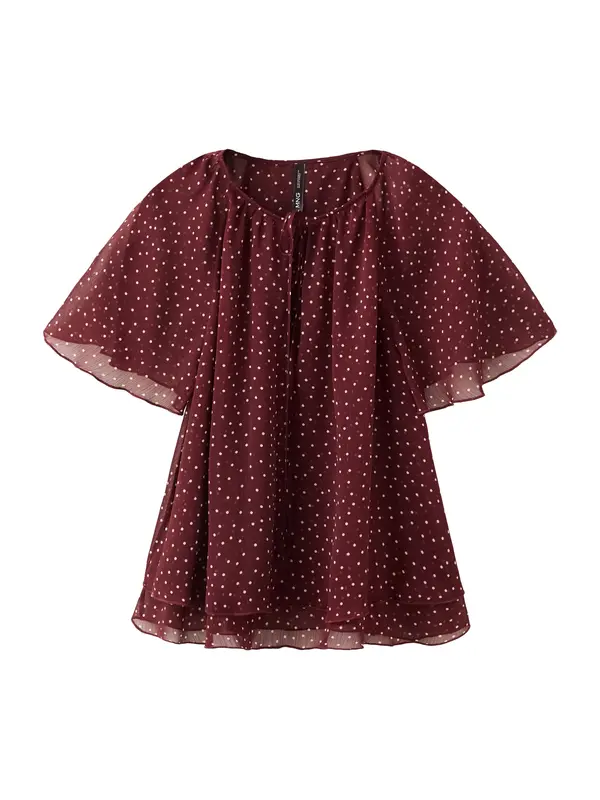 MANGO MANGO Bluza 'LURDI'  temno rdeča / bela