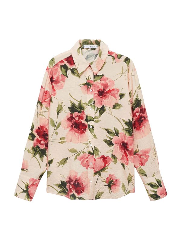 MANGO MANGO Bluza 'NEW'  oliva / staro roza / pastelno roza / brusnica