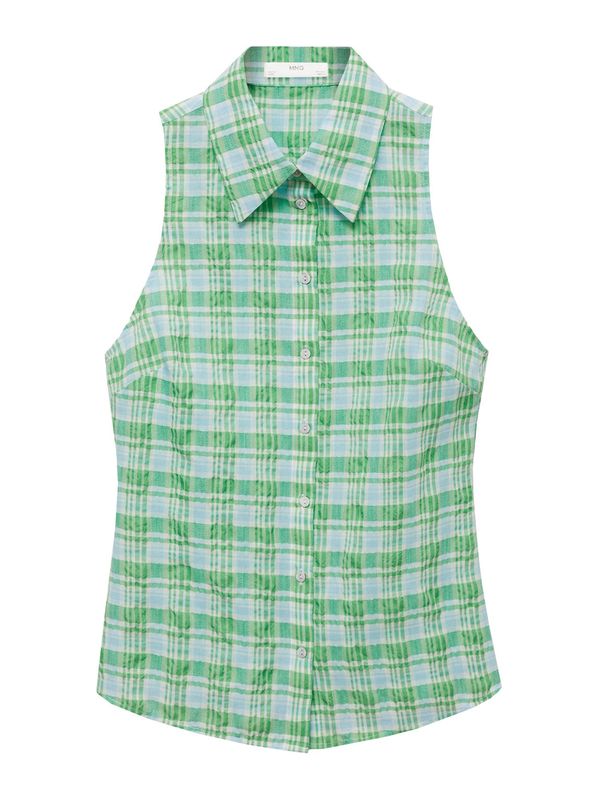 MANGO MANGO Bluza 'PAULITA'  svetlo modra / zelena