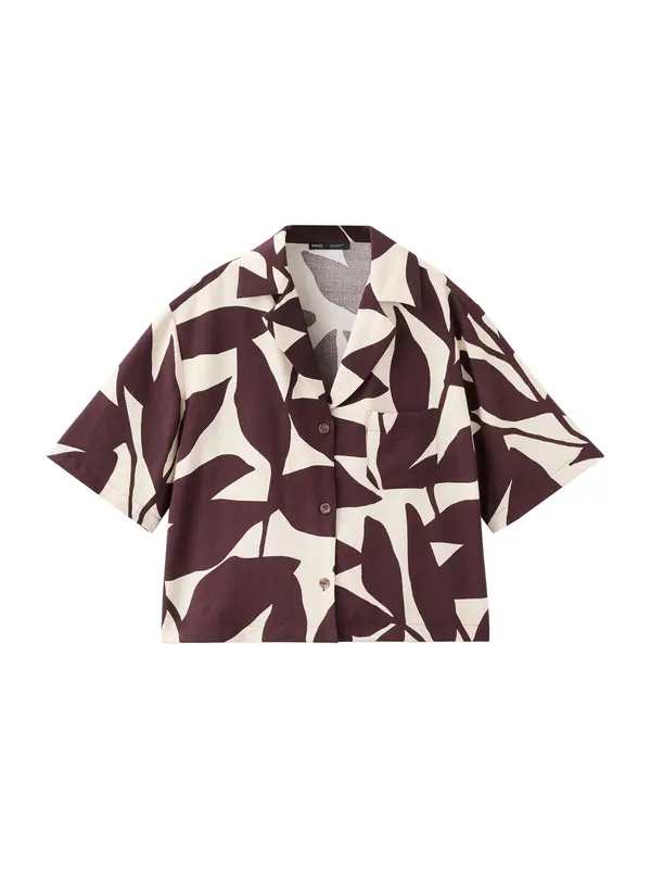 MANGO MANGO Bluza 'PLUMAS'  bež / ciklama