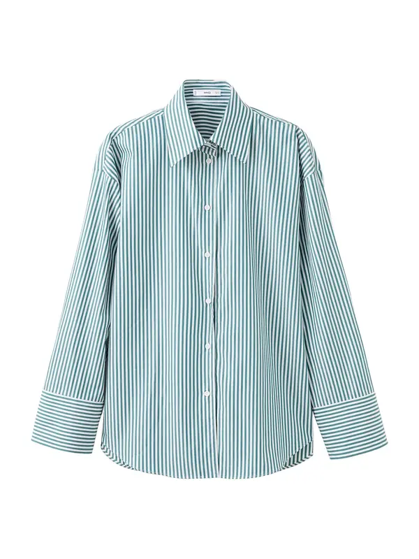 MANGO MANGO Bluza 'Rialta'  petrol / bela