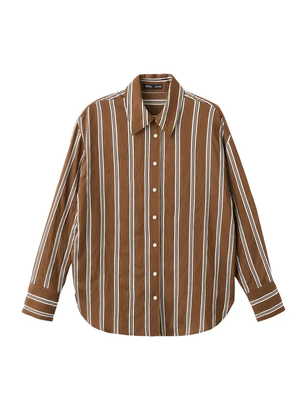 MANGO MANGO Bluza 'SALSI'  rjava / bela