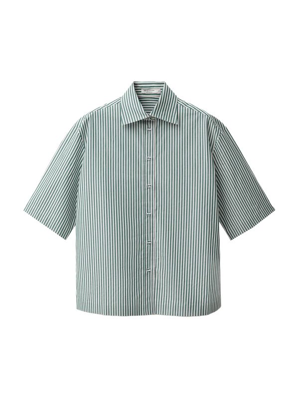 MANGO MANGO Bluza 'SERENA'  smaragd / bela