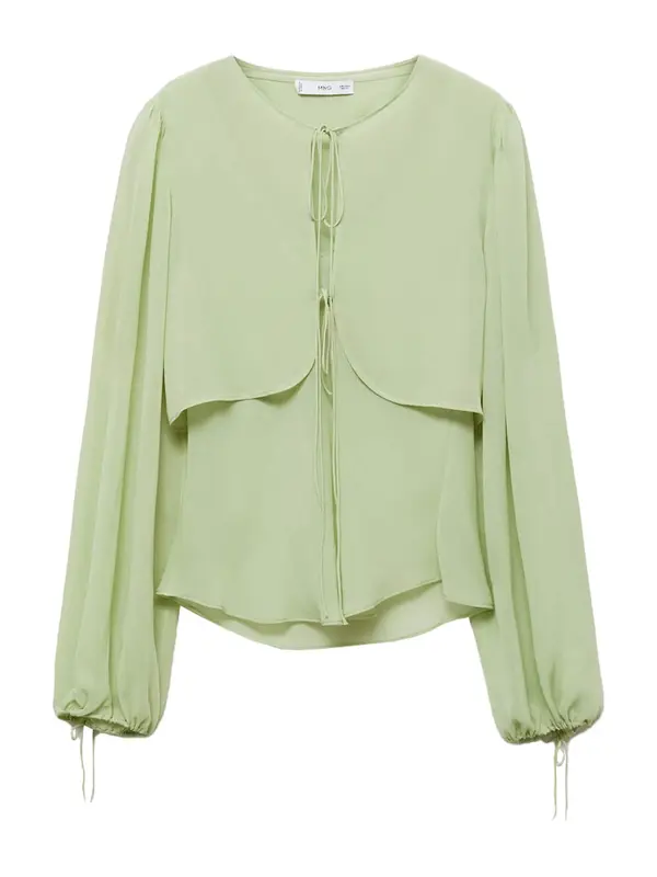 MANGO MANGO Bluza 'Springy'  pastelno zelena