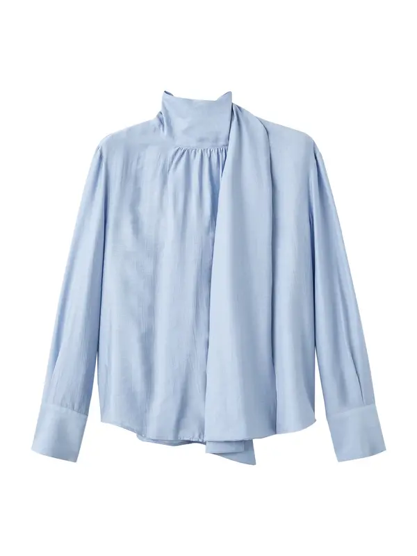 MANGO MANGO Bluza 'STUT'  pastelno modra