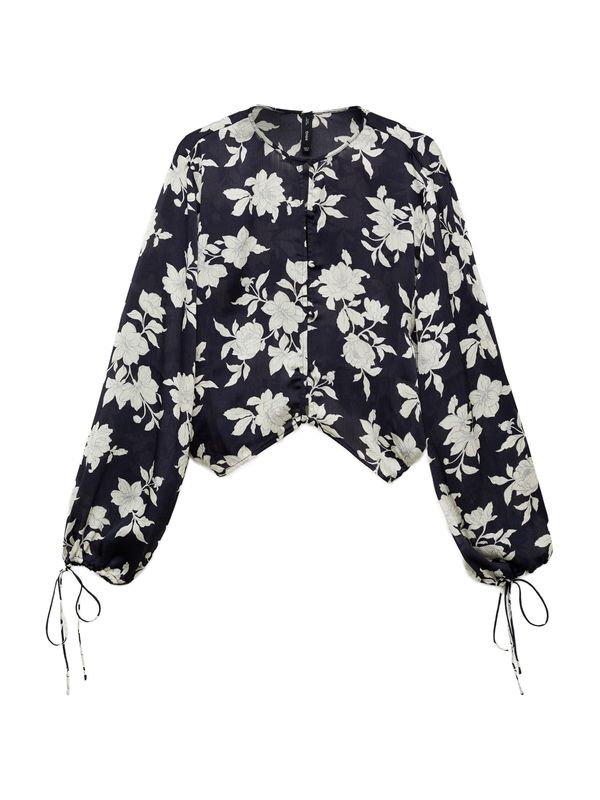 MANGO MANGO Bluza 'SWAN'  črna / naravno bela