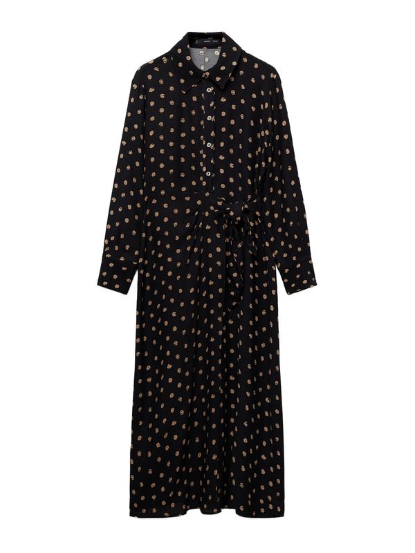 MANGO MANGO Dolga srajca 'TODY'  kamela / črna