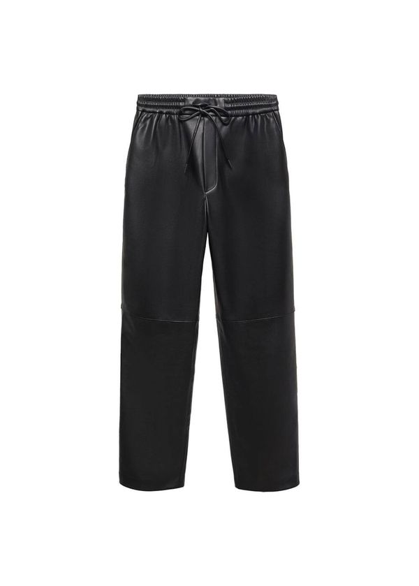 MANGO MANGO Hlače 'Apple'  črna