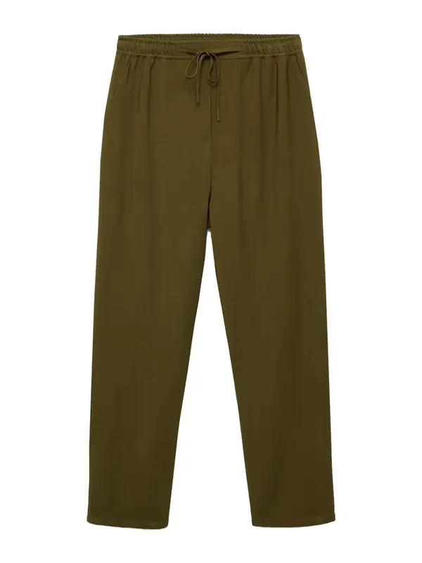 MANGO MANGO Hlače 'FLUIDO'  kaki