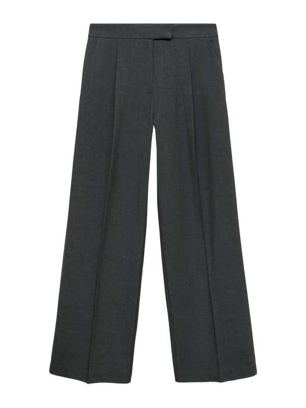 MANGO MANGO Hlače na rob 'AVOLA'  temno siva