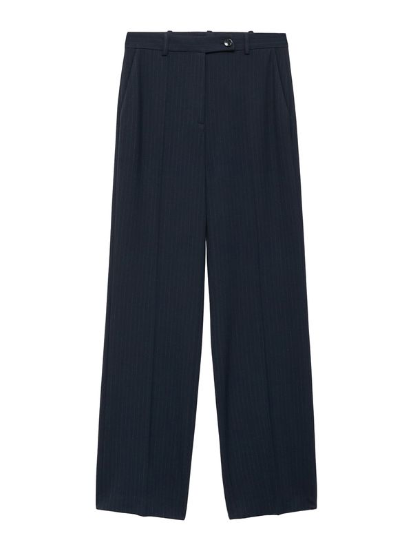 MANGO MANGO Hlače na rob 'BERGEN'  temno modra / temno siva