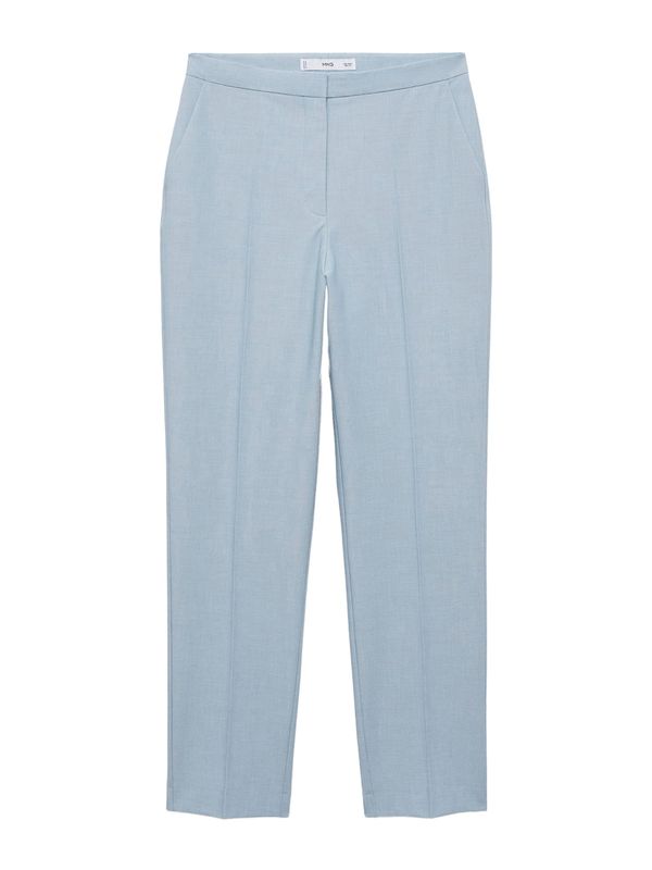 MANGO MANGO Hlače na rob 'BOREVI'  svetlo modra