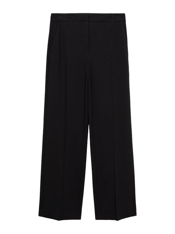 MANGO MANGO Hlače z naborki 'CARLOSV'  črna