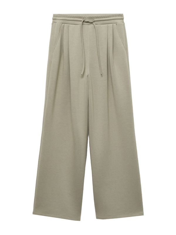 MANGO MANGO Hlače z naborki 'GUESA'  kaki