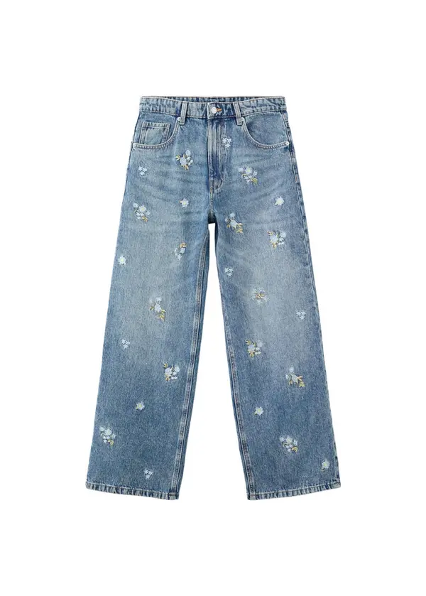 MANGO MANGO Kavbojke 'BEVERLY'  moder denim / svetlo modra / kaki
