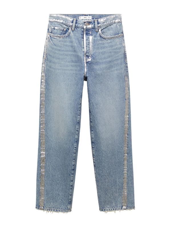 MANGO MANGO Kavbojke 'Nicola'  moder denim / srebrna