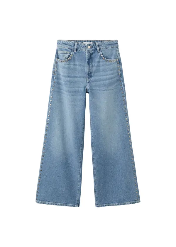 MANGO MANGO Kavbojke 'Studs'  moder denim