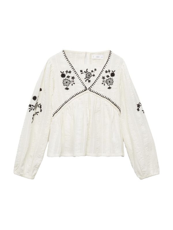 MANGO KIDS MANGO KIDS Bluza 'CAMELIA'  črna / off-bela