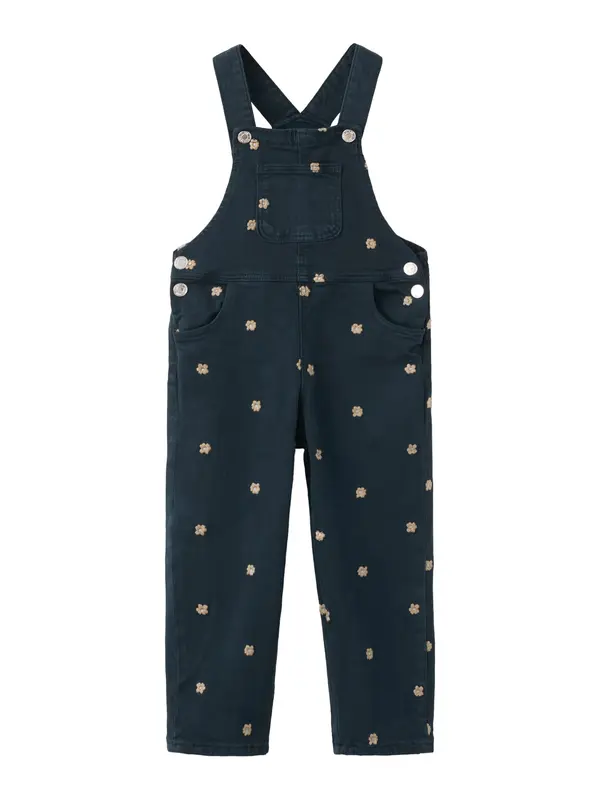 MANGO KIDS MANGO KIDS Hlače z naramnicami  bež / mornarska / bela
