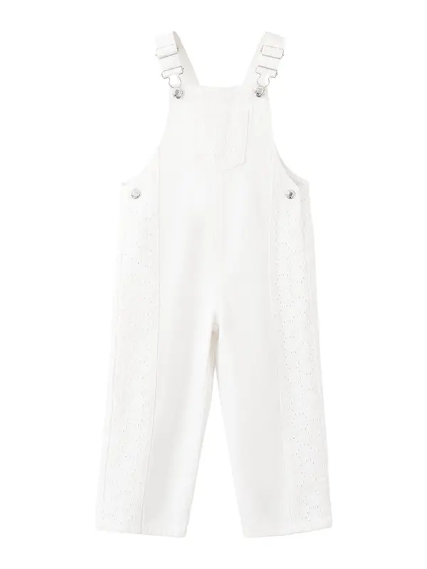 MANGO KIDS MANGO KIDS Hlače z naramnicami 'BLANCA'  off-bela