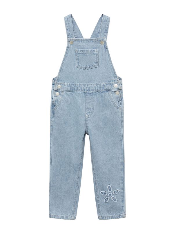 MANGO KIDS MANGO KIDS Hlače z naramnicami  moder denim