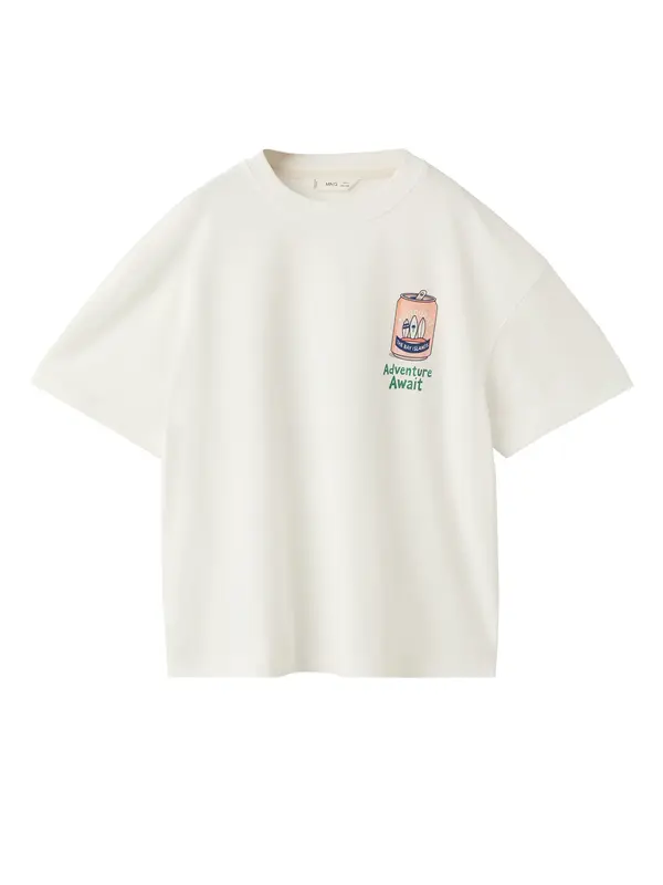 MANGO KIDS MANGO KIDS Majica 'ACANS'  mornarska / zelena / marelica / off-bela