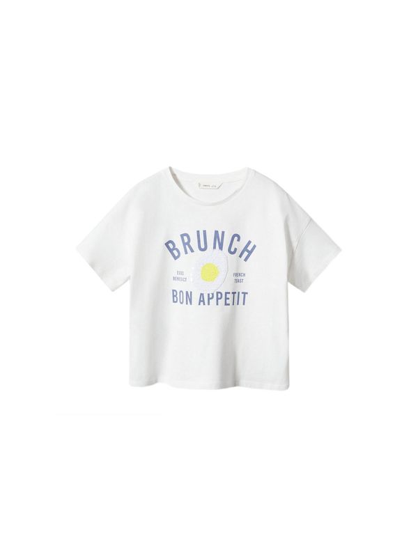 MANGO KIDS MANGO KIDS Majica 'BRUNCH'  ecru / modra / rumena