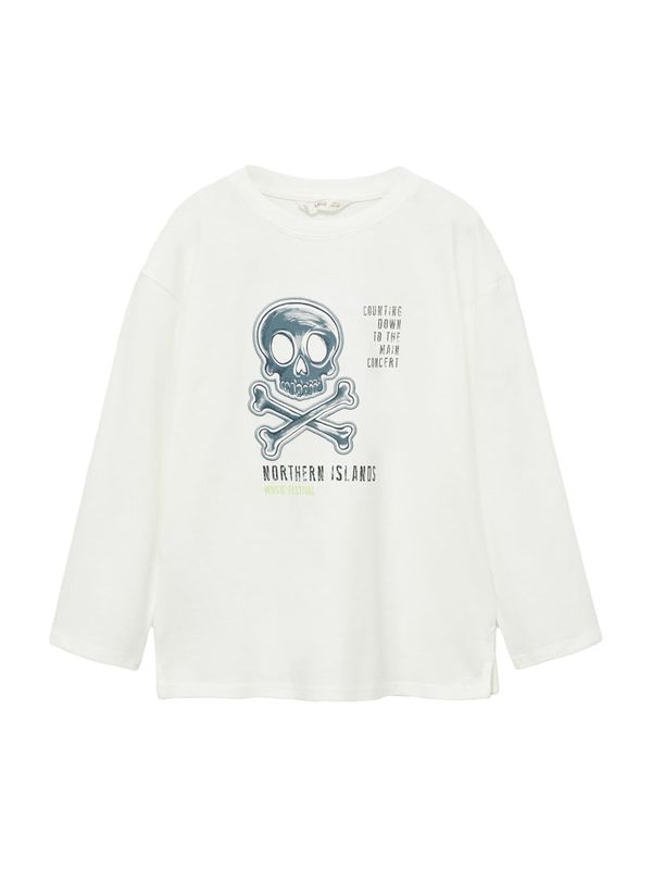 MANGO KIDS MANGO KIDS Majica 'CALAVERA'  dimno modra / off-bela