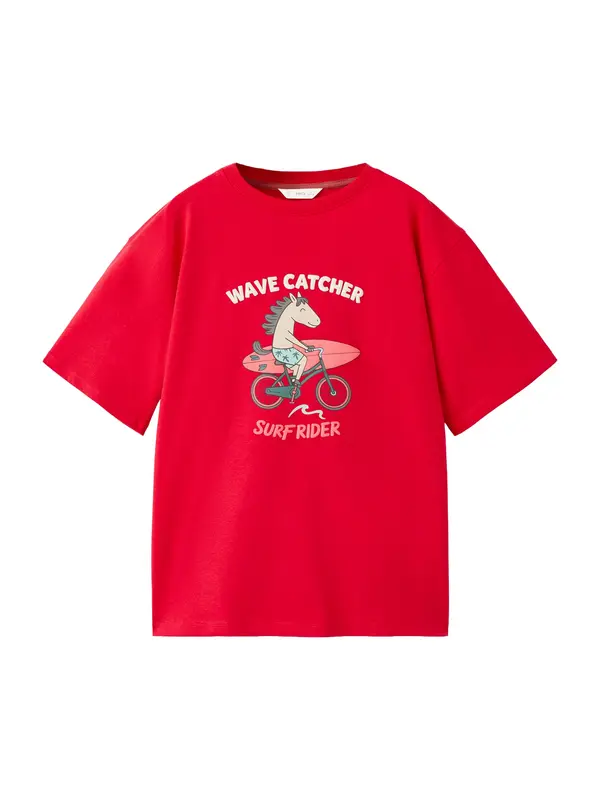 MANGO KIDS MANGO KIDS Majica 'CYPONI'  siva / rdeča / svetlo rdeča / bela