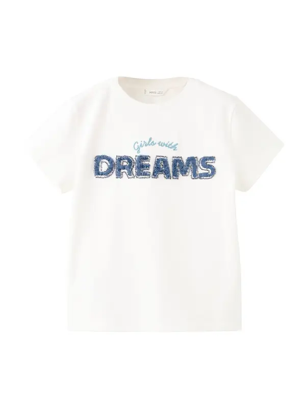 MANGO KIDS MANGO KIDS Majica 'DREAMS'  mornarska / svetlo modra / off-bela