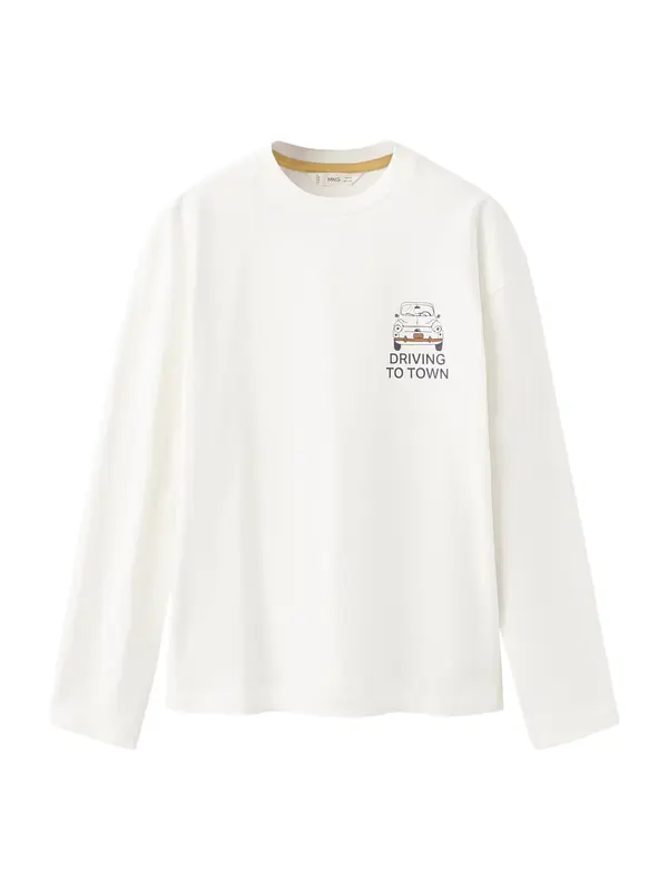 MANGO KIDS MANGO KIDS Majica 'DRIVING'  rjava / črna / off-bela